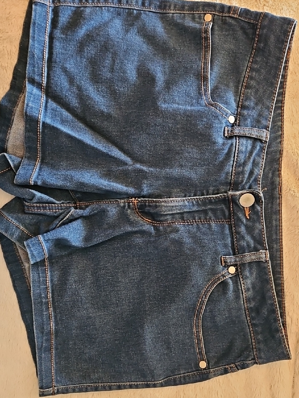 Vintage Faded Glory Dark Blue Denim Women's Shorts